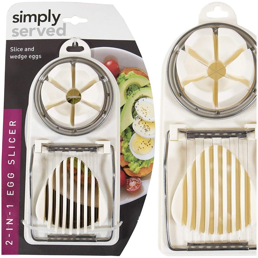 New Simply Served 2-in-1 egg cutter Slicer & Wedge
